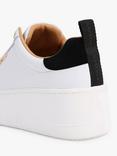 Carvela Connected Leather Platform Trainers, White