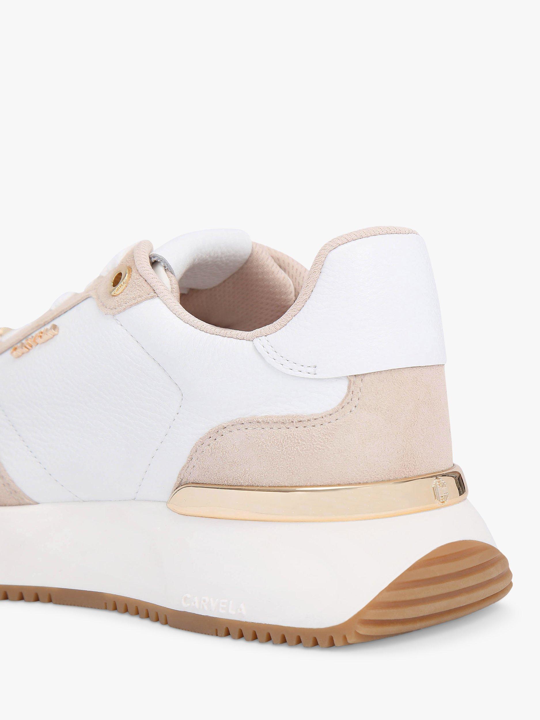 Carvela Flare Leather Trainers White