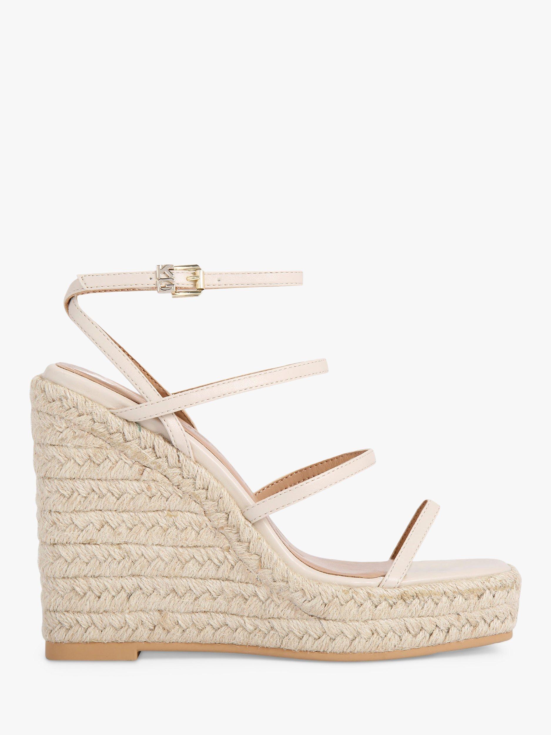 KG Kurt Geiger Palmer Espadrille Wedge Heel Sandals, Natural Putty