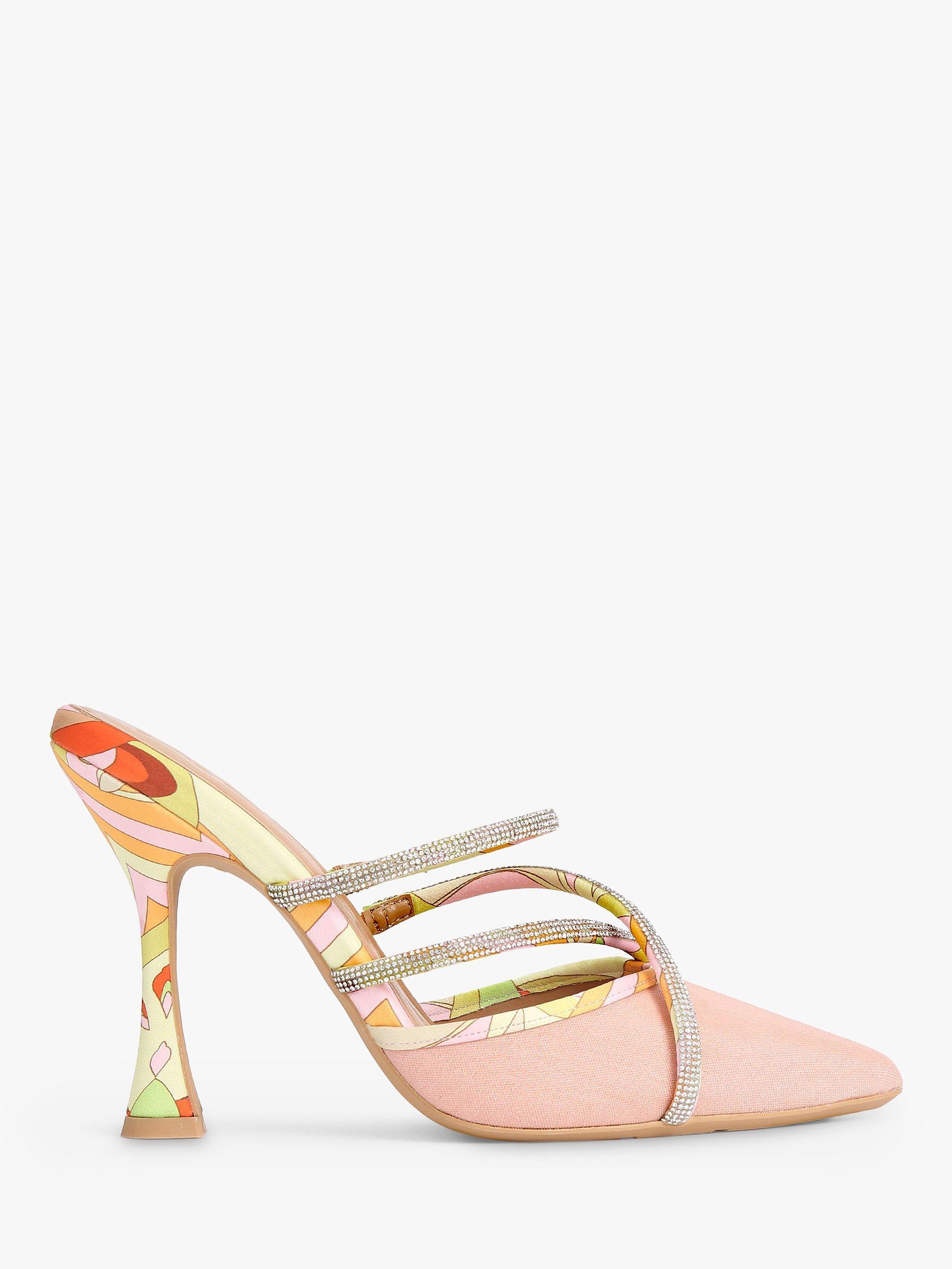 KG Kurt Geiger Amari Print Embellished Strap Mules, Multi