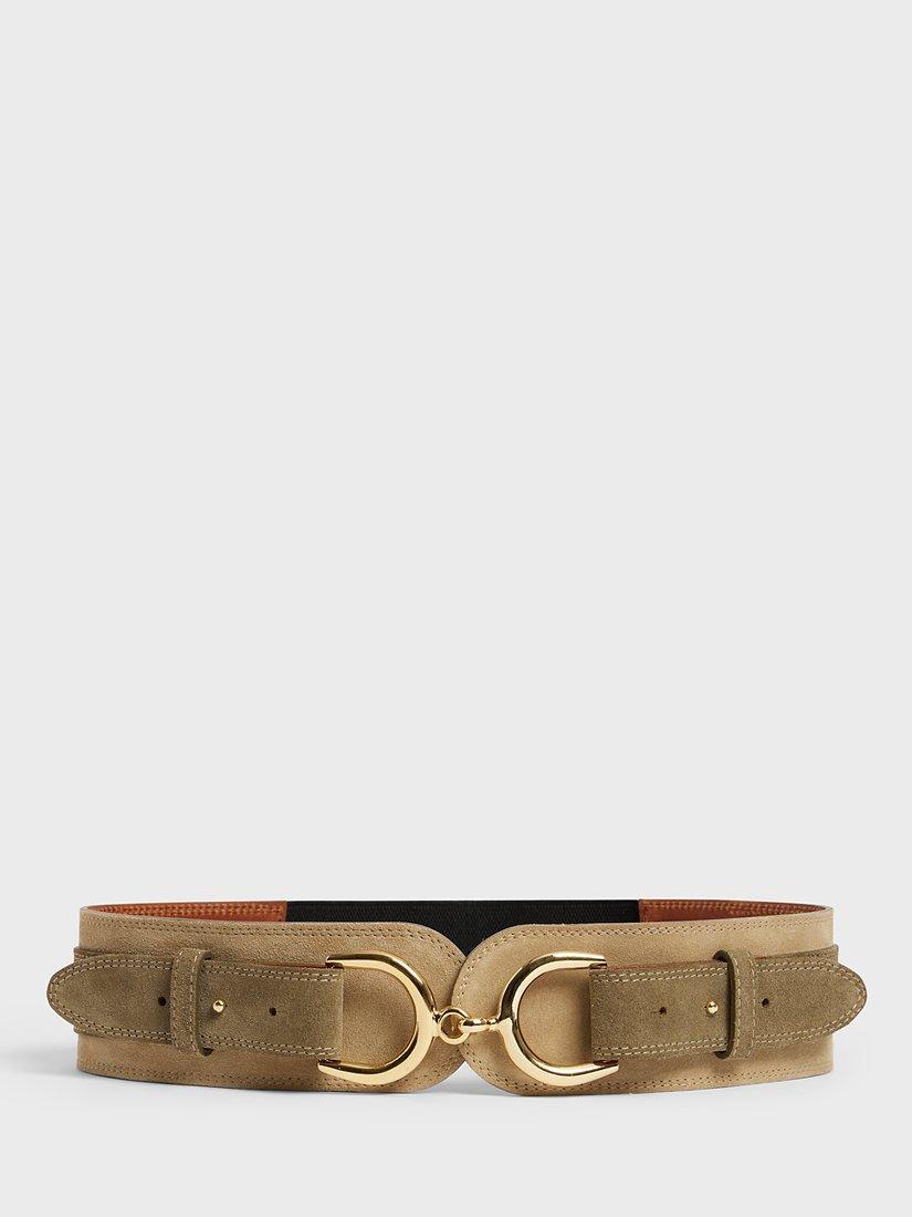 Gerard Darel Agathe Leather Belt, Beige