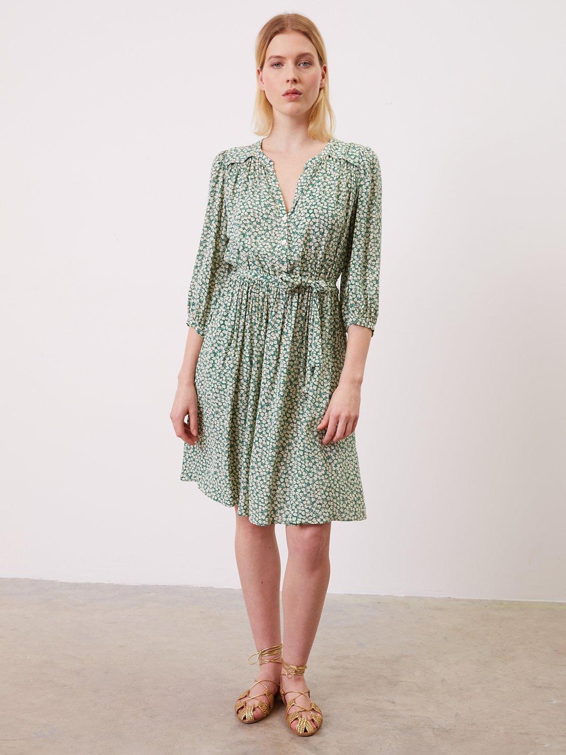 Gerard Darel Junon Flared Dress, Green