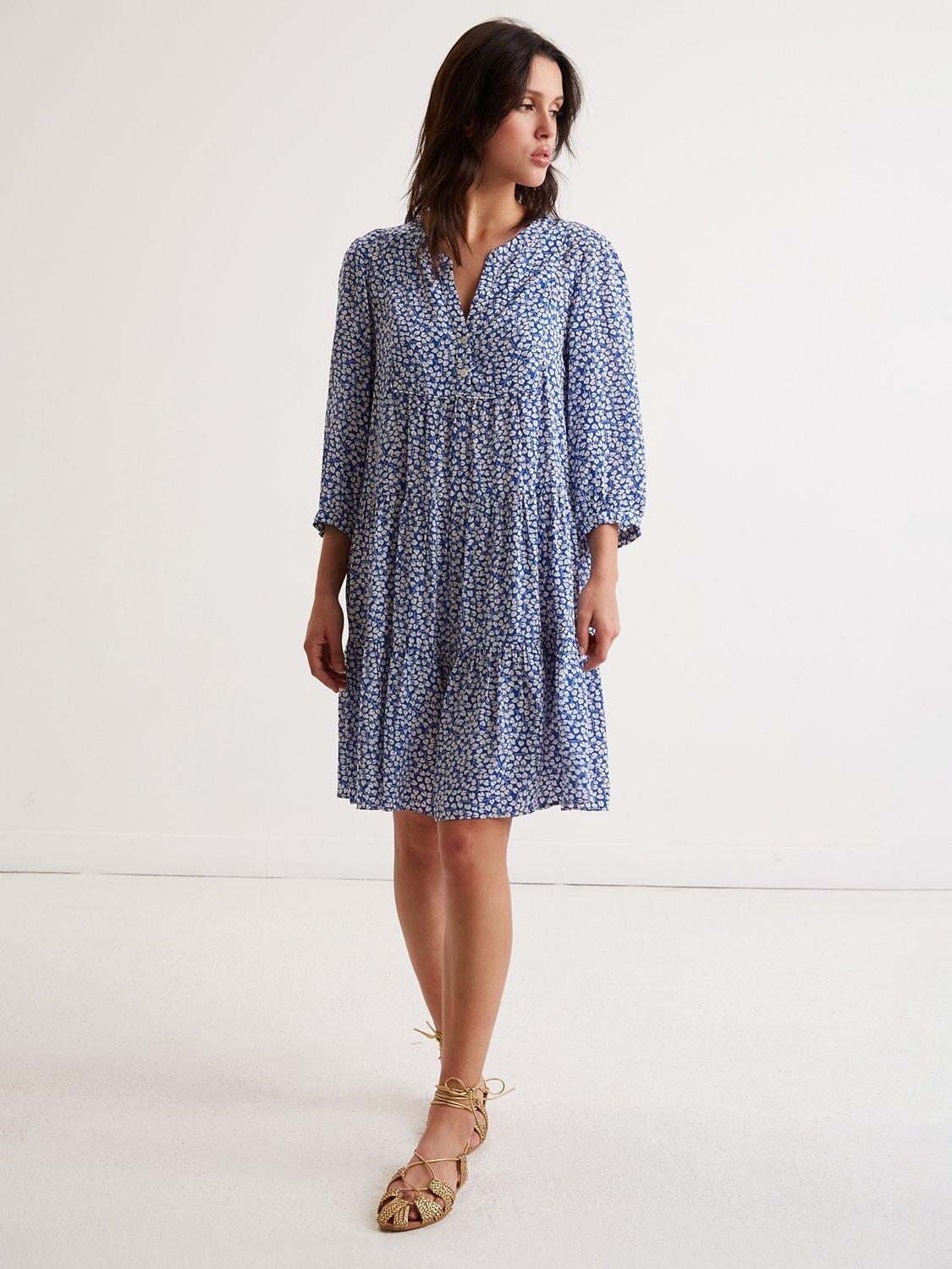 Gerard Darel Judith Floral Mini Dress, Blue
