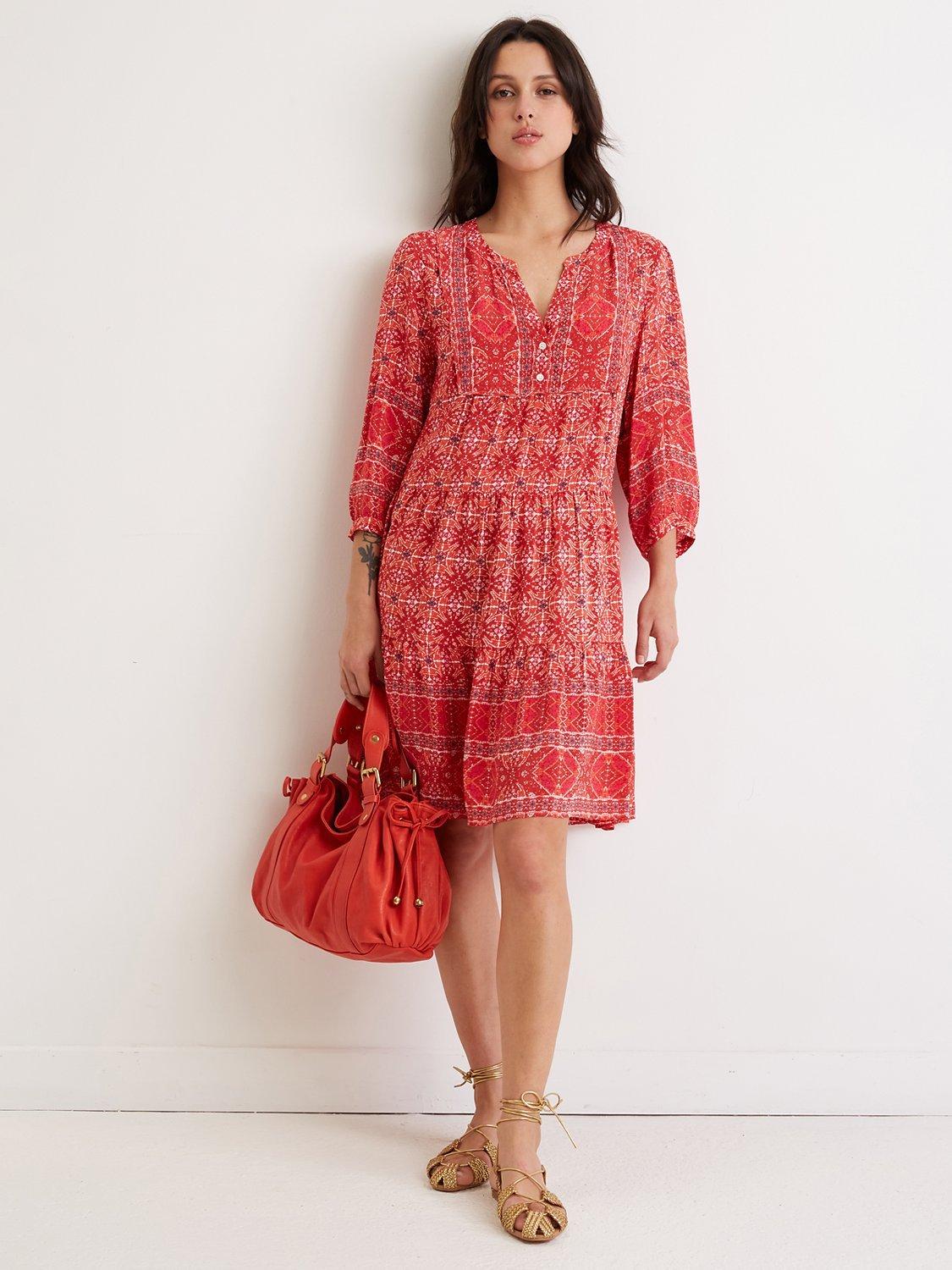 Gerard Darel Judith Floral Mini Dress, Orange
