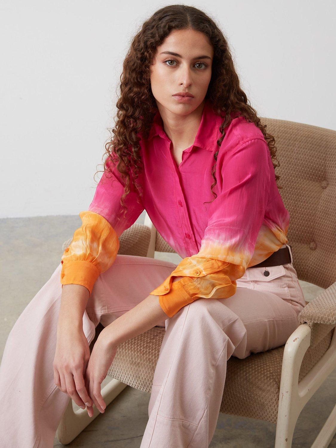 Gerard Darel Christian Shirt, Pink/Orange