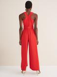 Phase Eight Orla Twist Front Wide Leg Sleeveless Jumpsuit, Fire