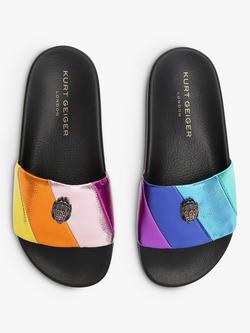 Kurt Geiger London Meena Eagle Sliders, Multi - view 2, Multi