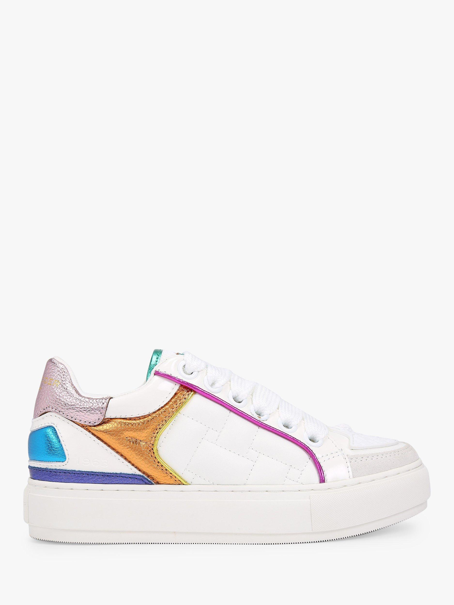 Kurt Geiger London Southbank Leather Trainers, White/Multi