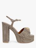 Kurt Geiger London Kensington Platform Embellished Sandals, Beige