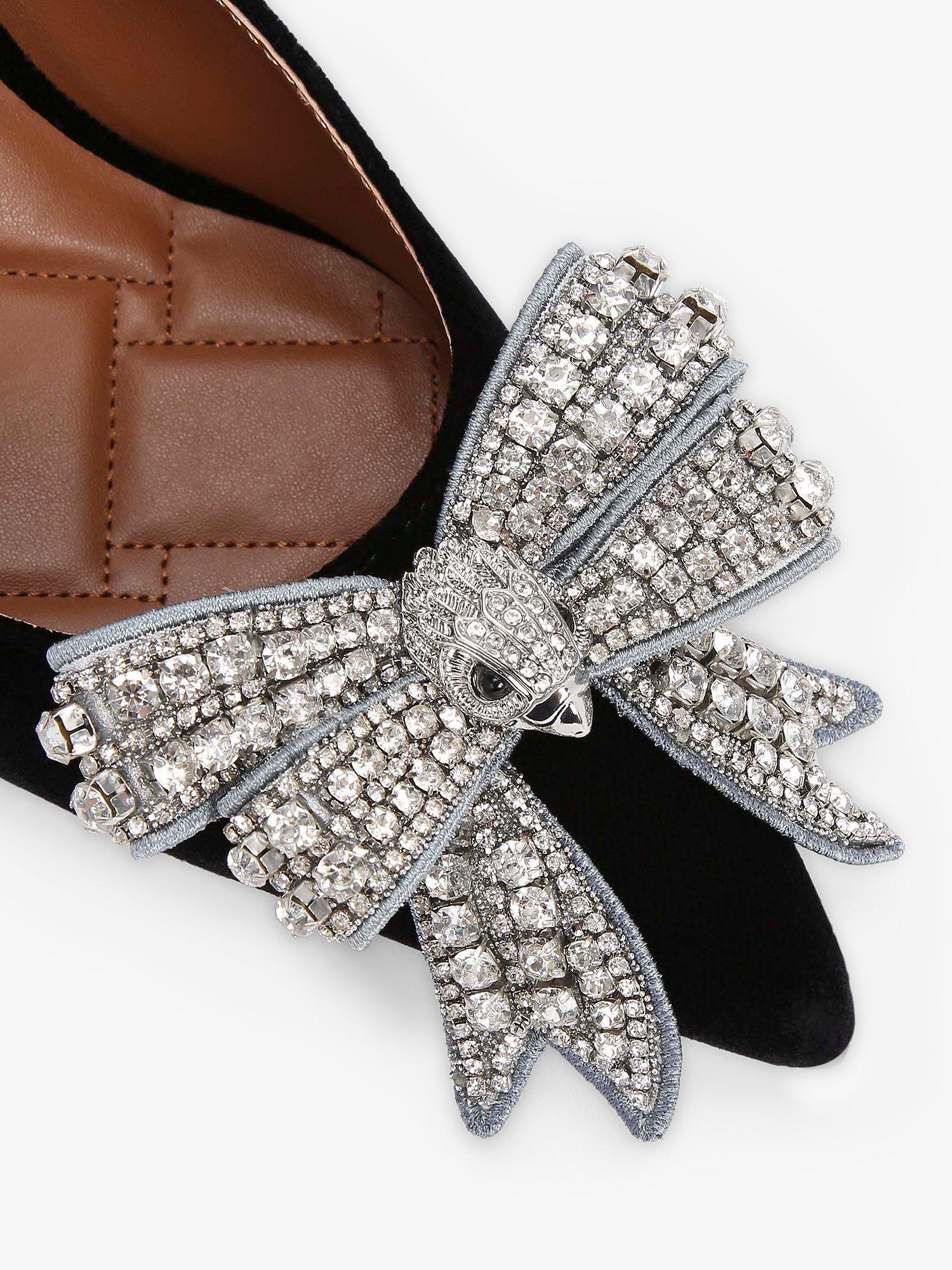Product image 5 of 5, which shows Kurt Geiger London Belgravia Bow Court Shoes, Black, 3