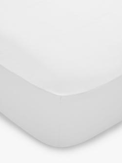 John Lewis Easycare Polycotton Fitted Sheet, Dove Grey