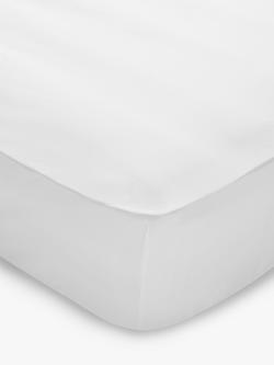 John Lewis Easycare Polycotton Fitted Sheet, White