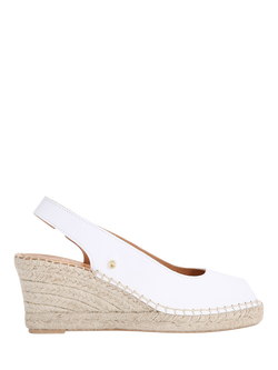 Carvela Sharon Espadrille Wedge Sandals, White, White