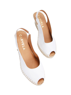 Carvela Sharon Espadrille Wedge Sandals, White - view 2, White
