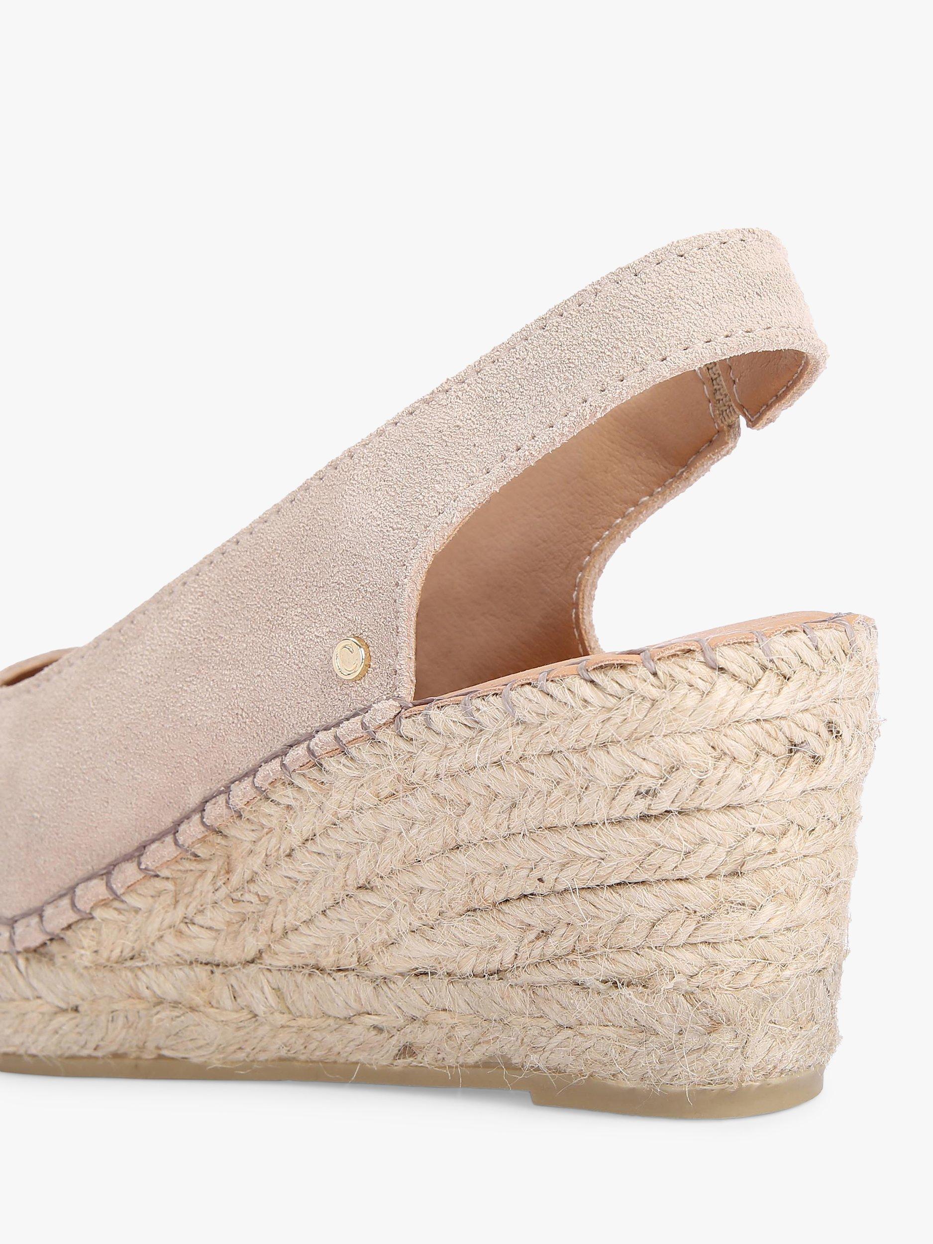 Carvela Sharon Suede Wedge Heel Espadrilles, Natural Taupe, 3