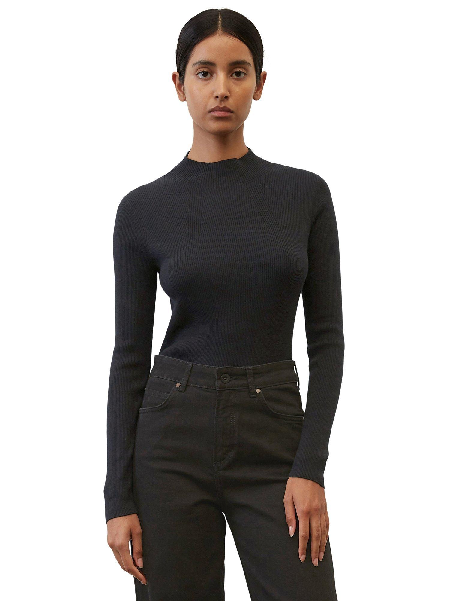 Marc O'Polo Turtleneck Cotton Jumper, Black