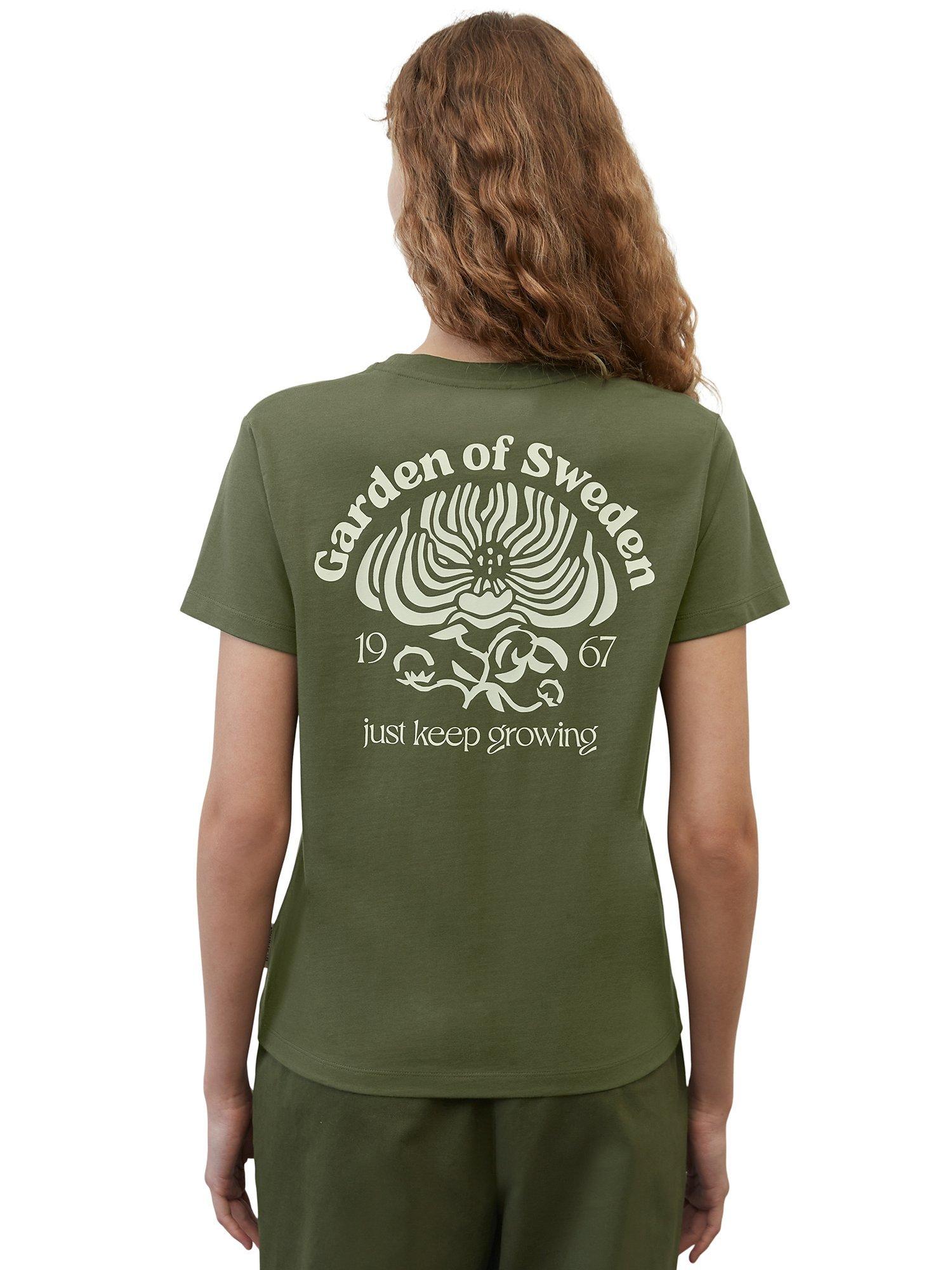 Marc O'Polo Jersey Graphic Printed Cotton T-Shirt, Olive