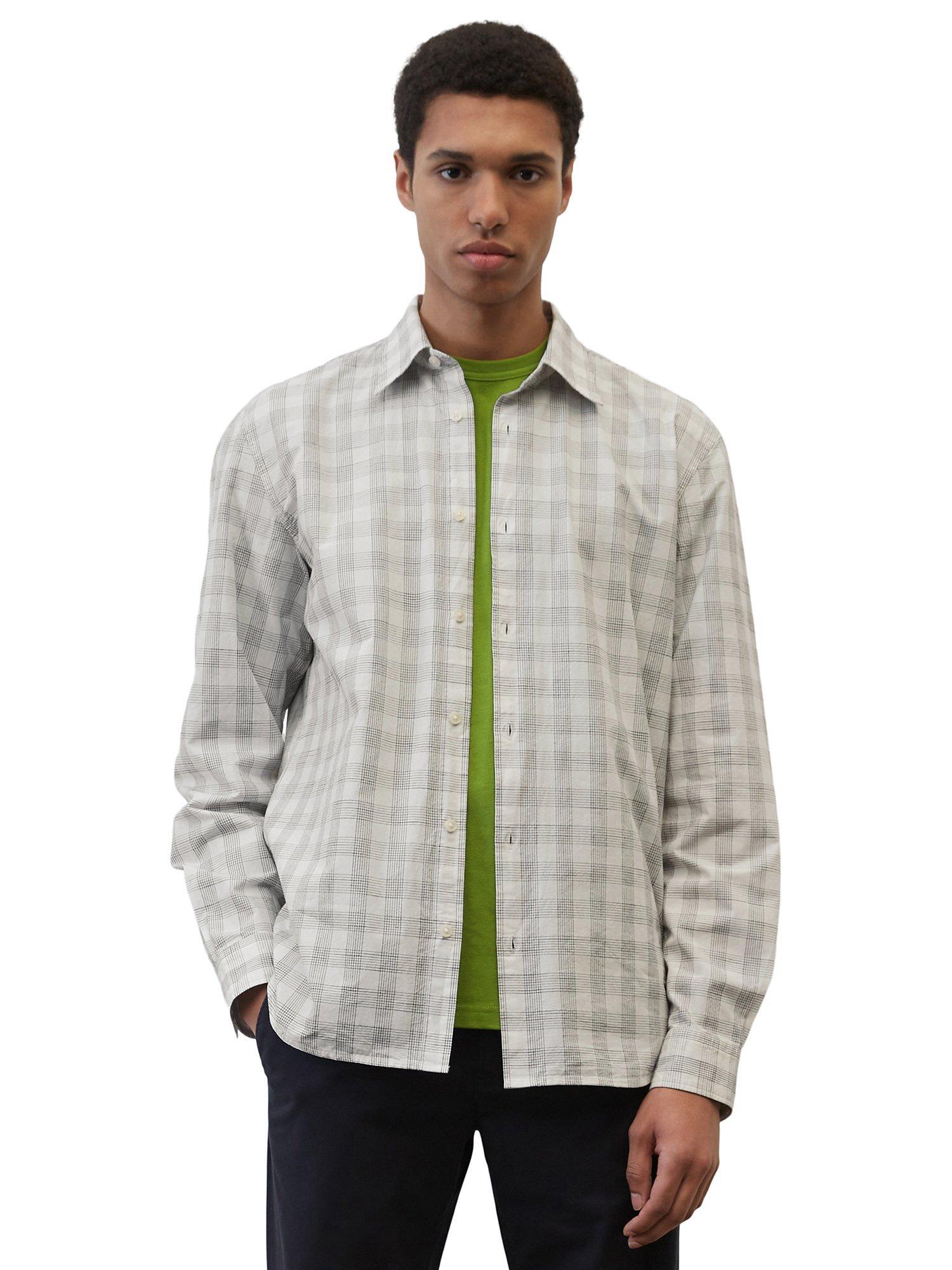 Marc O'Polo Long Sleeve Check Shirt, Multi/Black