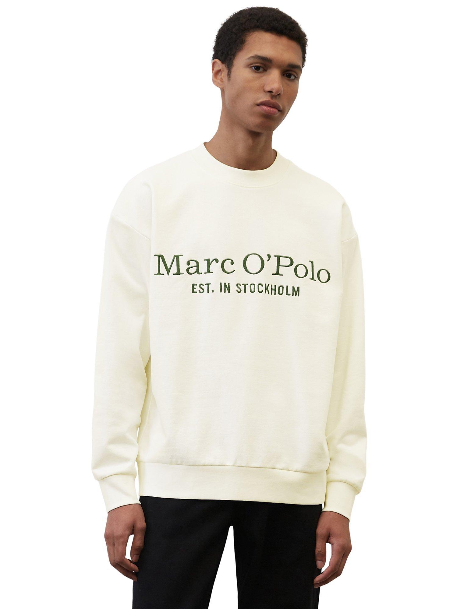 Marc O'Polo Crew Neck Sweatshirt, White Cotton