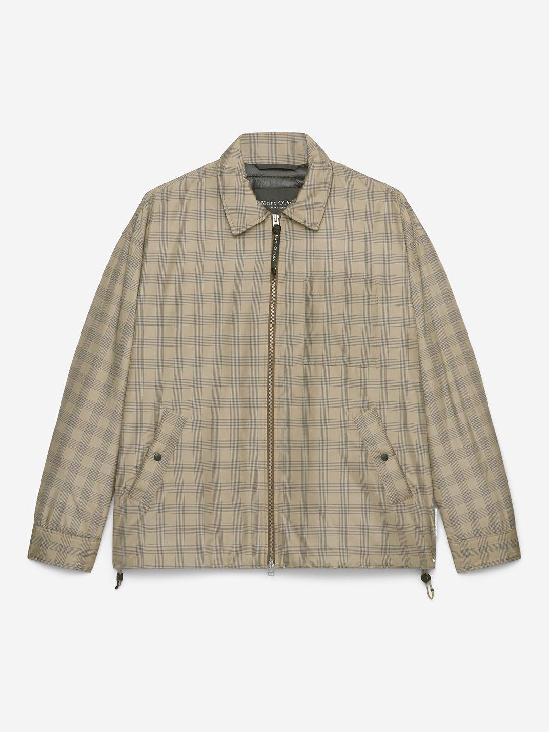 Marc O'Polo Check Padded Jacket, Soft Mocca