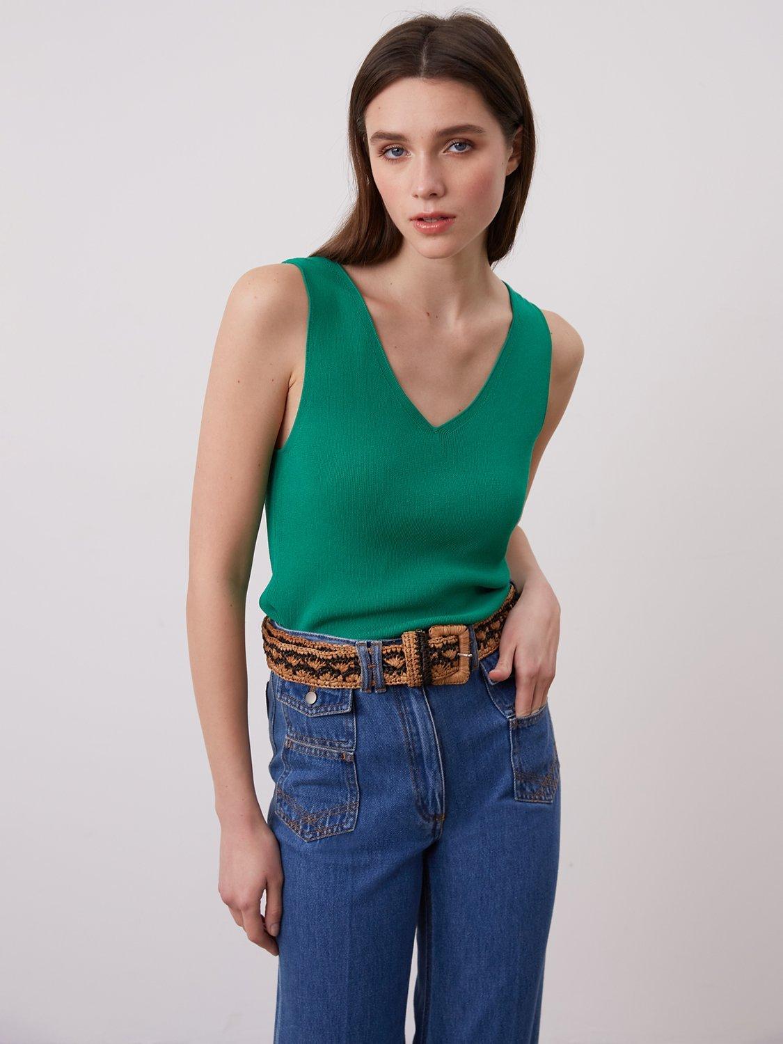 Gerard Darel Leeron Vest Top, Green
