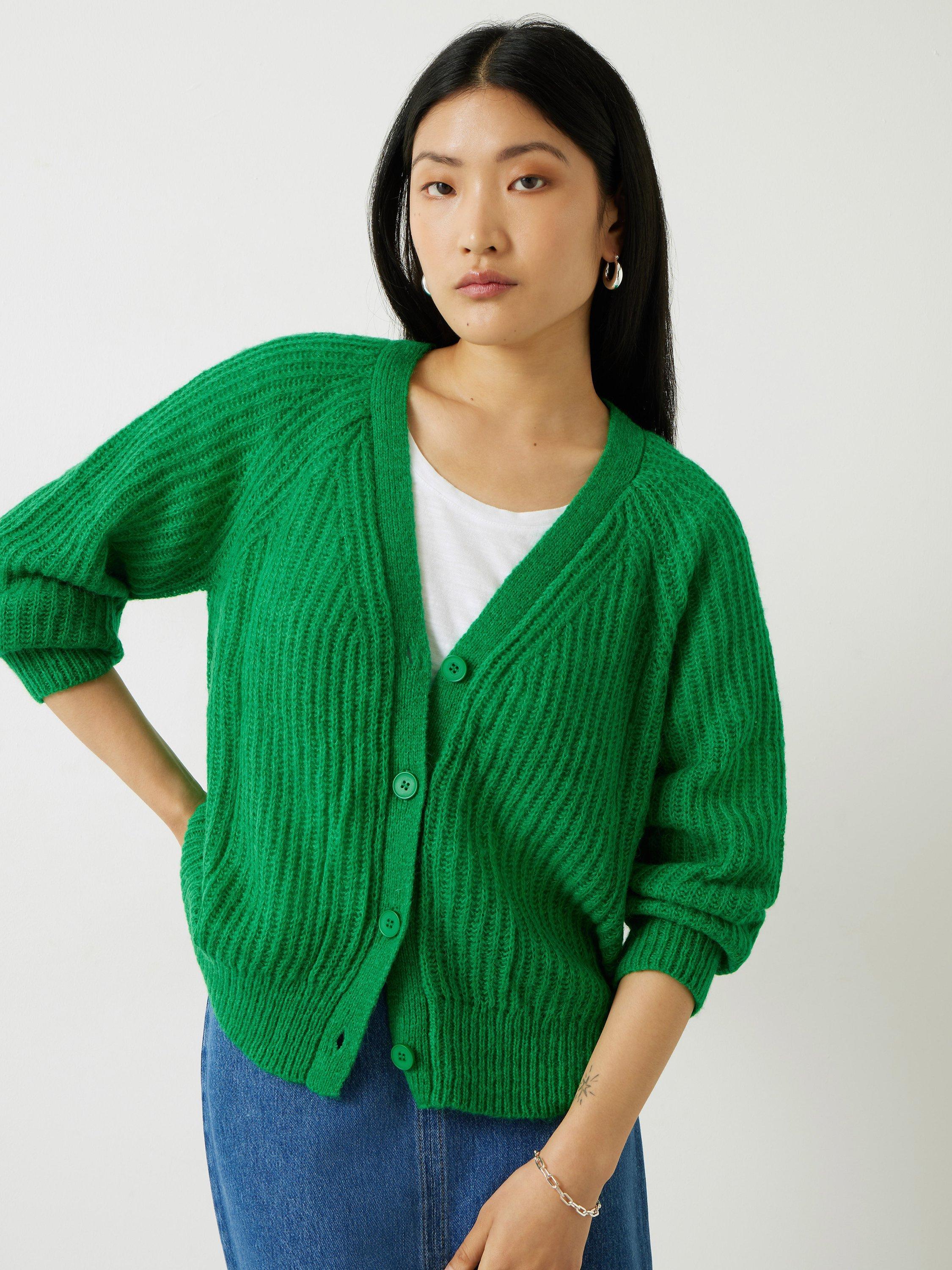 HUSH Maggie Knitted Wool Blend Cardigan