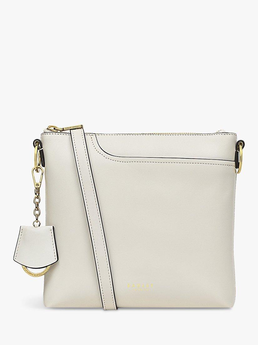 Radley Pockets 2.0 Small Leather Cross Body Bag, Chalk, One Size
