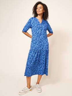 White Stuff Sabina Jersey Midi Dress, Blue