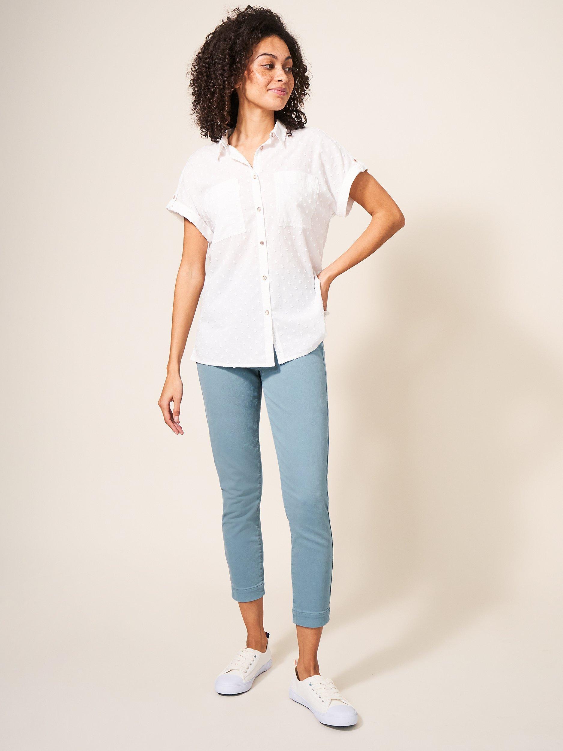 White Stuff Janey Crop Jegging, Light Blue