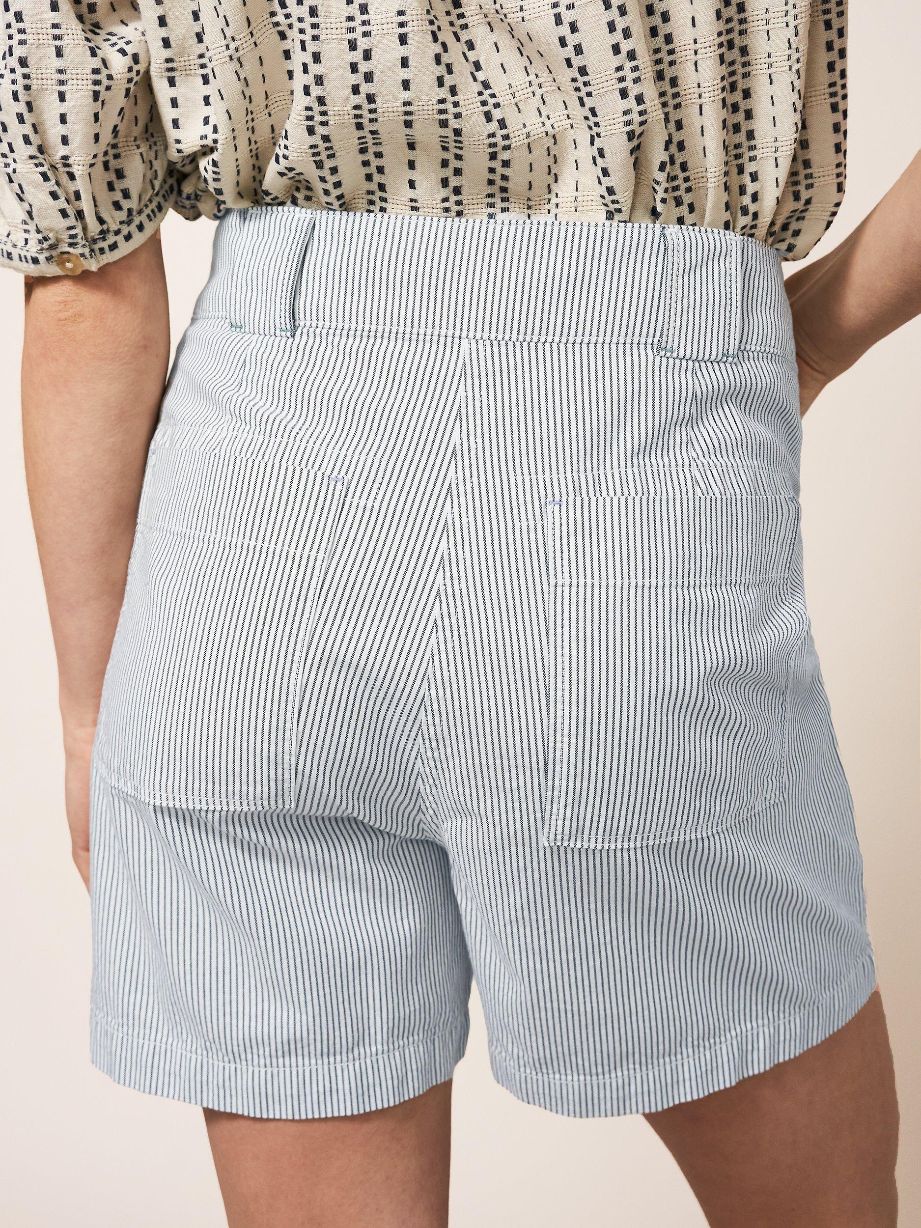 White Stuff Tessa Chino Shorts, Ivory Multi, 24
