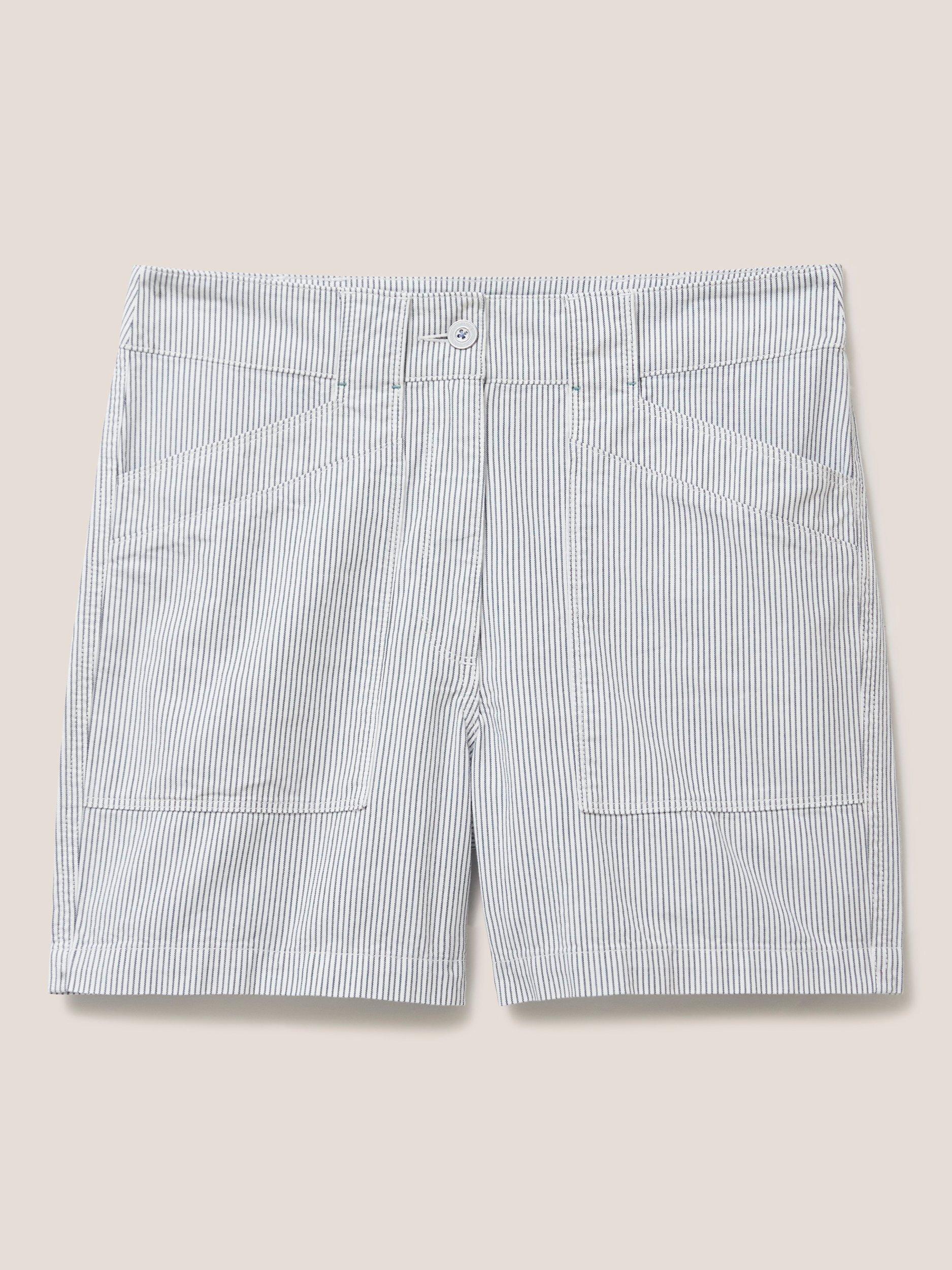 White Stuff Tessa Chino Shorts, Ivory Multi, 24