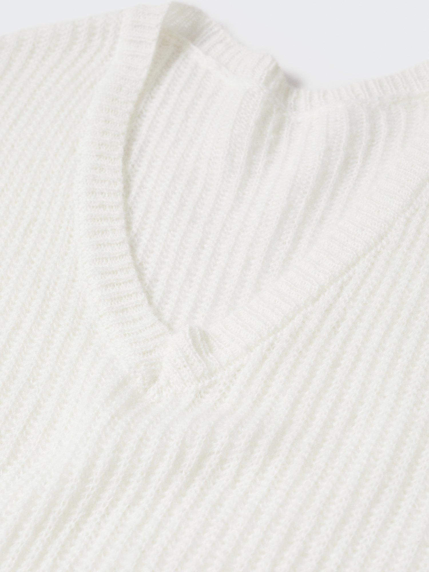 Product image 6 of 7, which shows Mango Lips Wool Blend Sweater, Cream, XXS