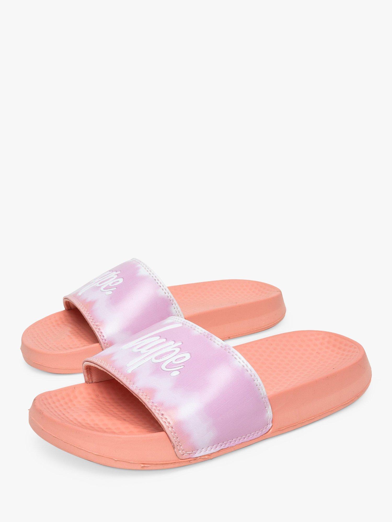 Hype Kids' Script Sliders, Peach Ombre, 10 Jnr
