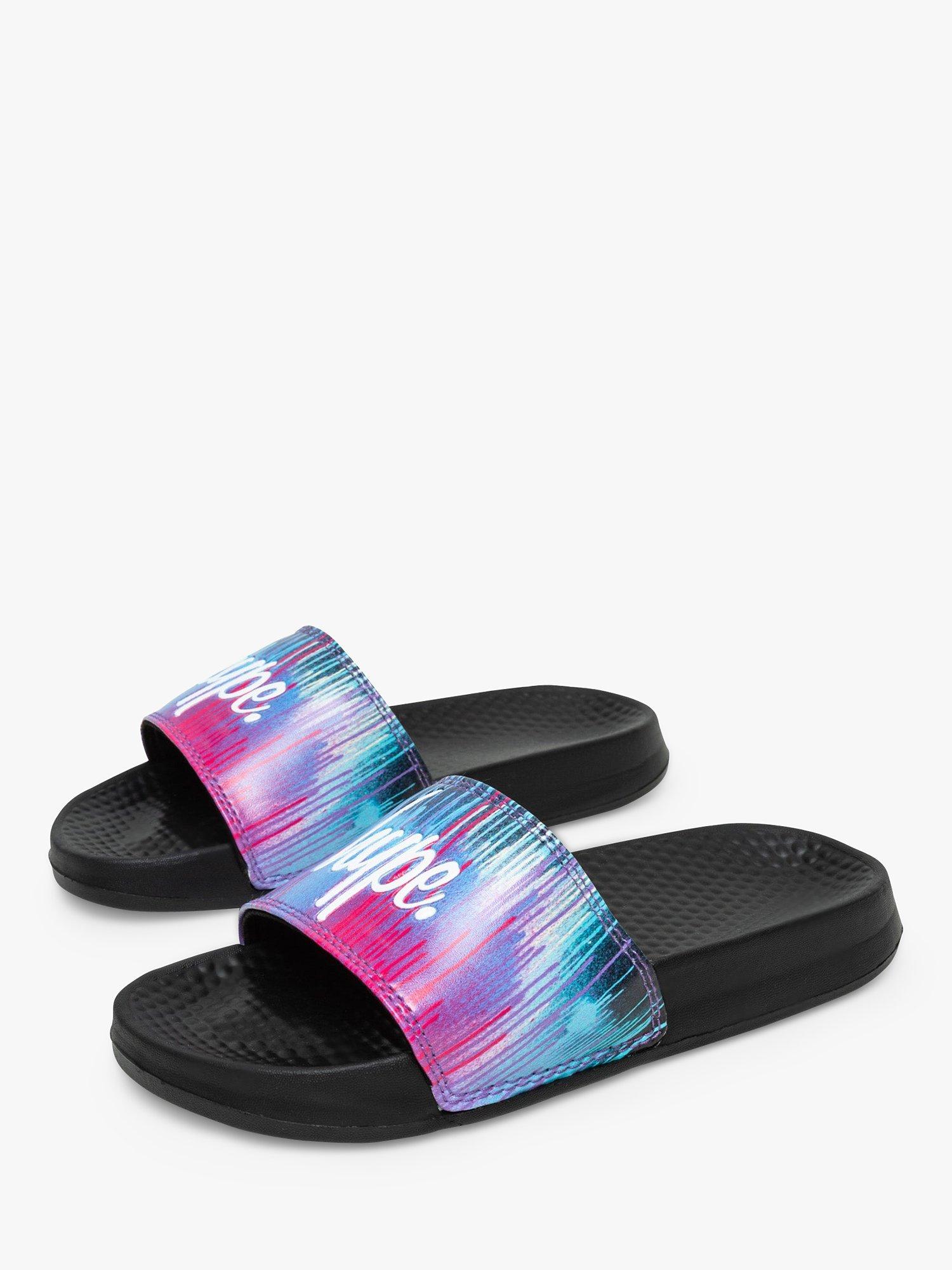 Hype Kids' Script Sliders, Drip Multi
