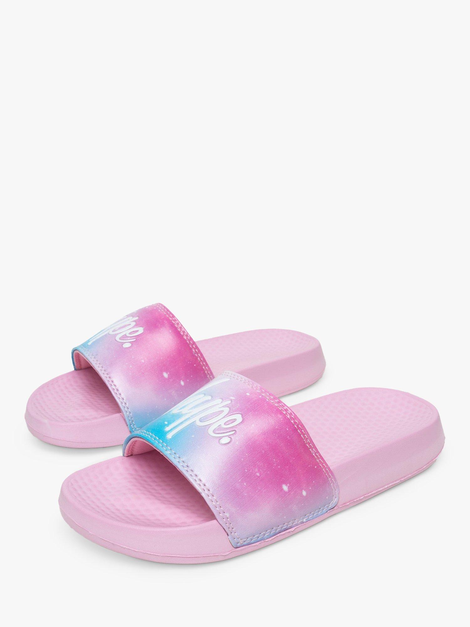 Hype Kids' Script Sliders, Pink