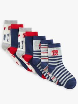 John Lewis Kids' London Ankle Socks, Multi, Multi