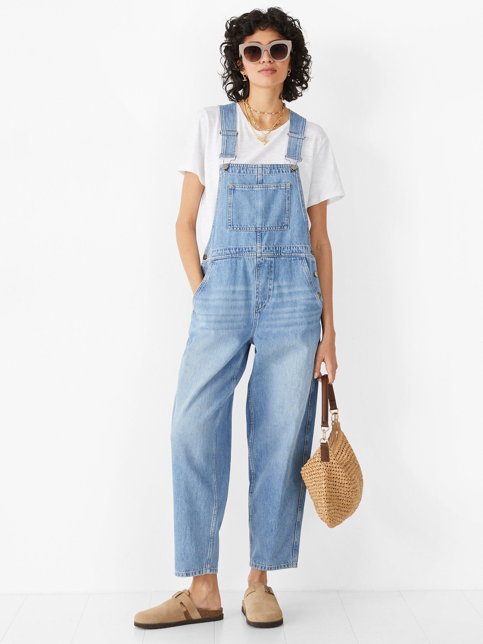 HUSH Wilder Denim Dungarees, Authentic Light Wash
