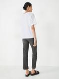 HUSH Ella Broderie Sleeve T-Shirt, White