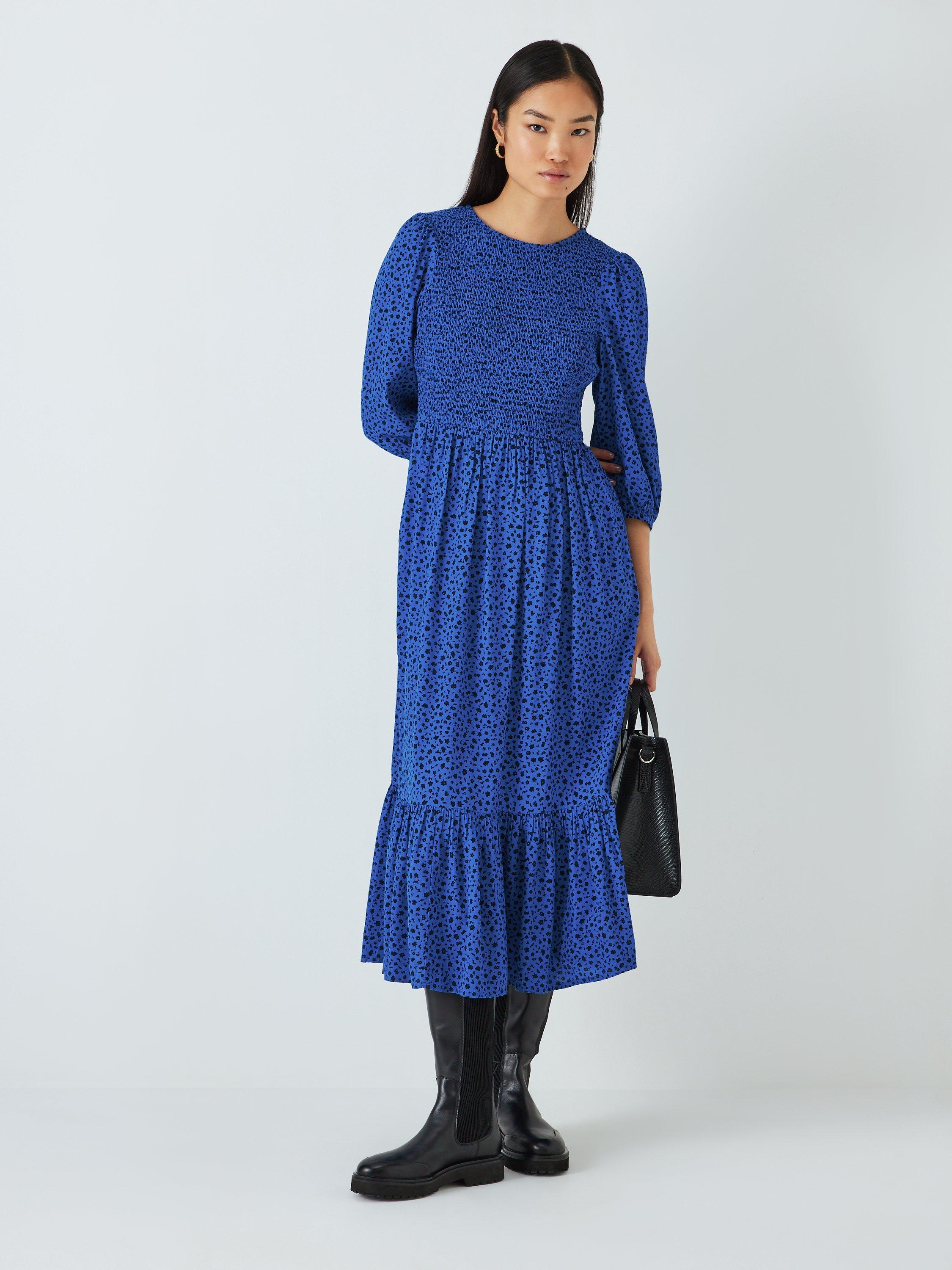 John Lewis ANYDAY Ditsy Floral Dress, Blue