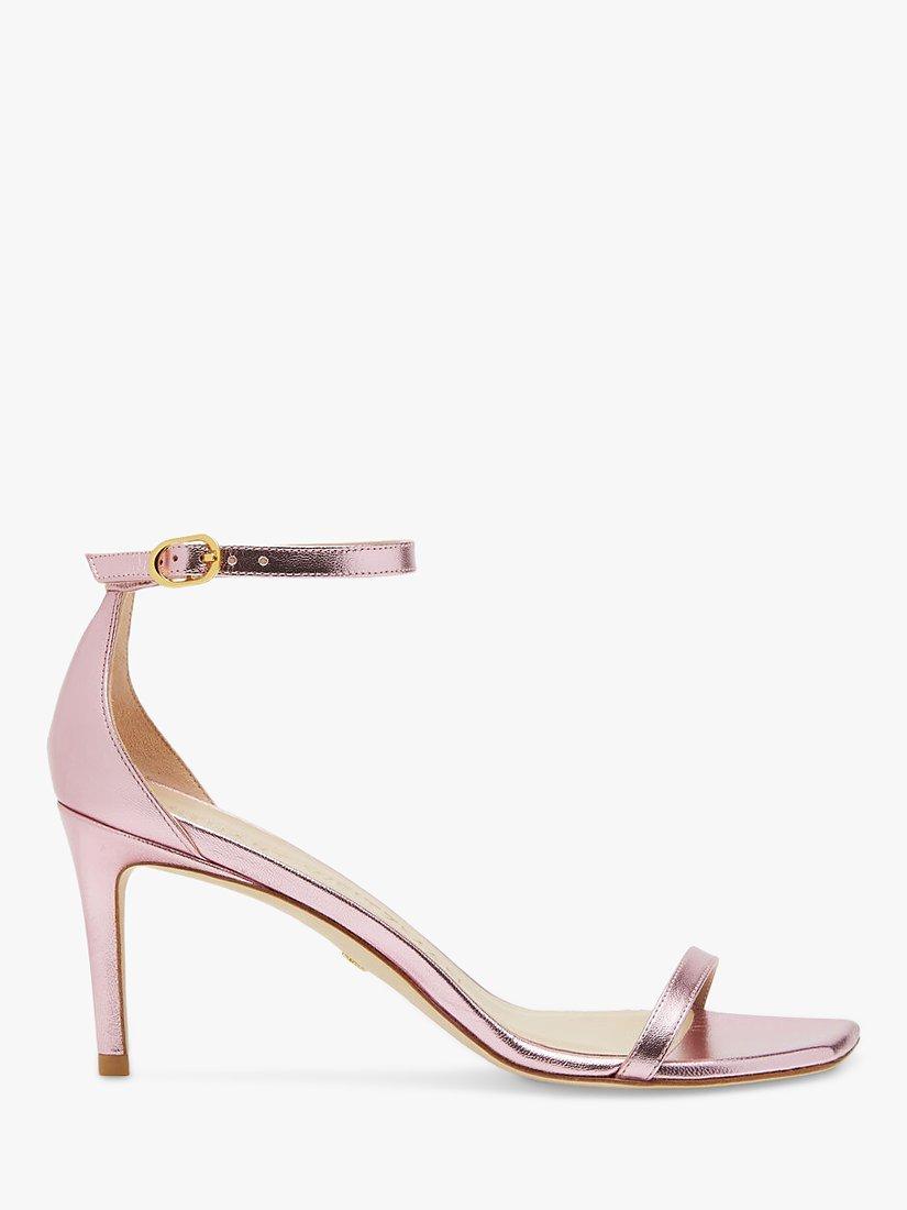 Stuart Weitzman Nudist Leather Heeled Sandals, Ballet