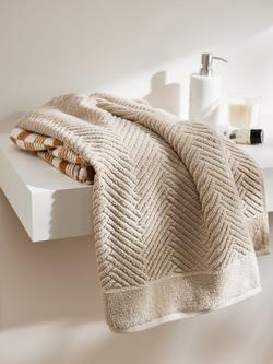 John Lewis Cotton Hemp Towels - view 2, Oatmeal