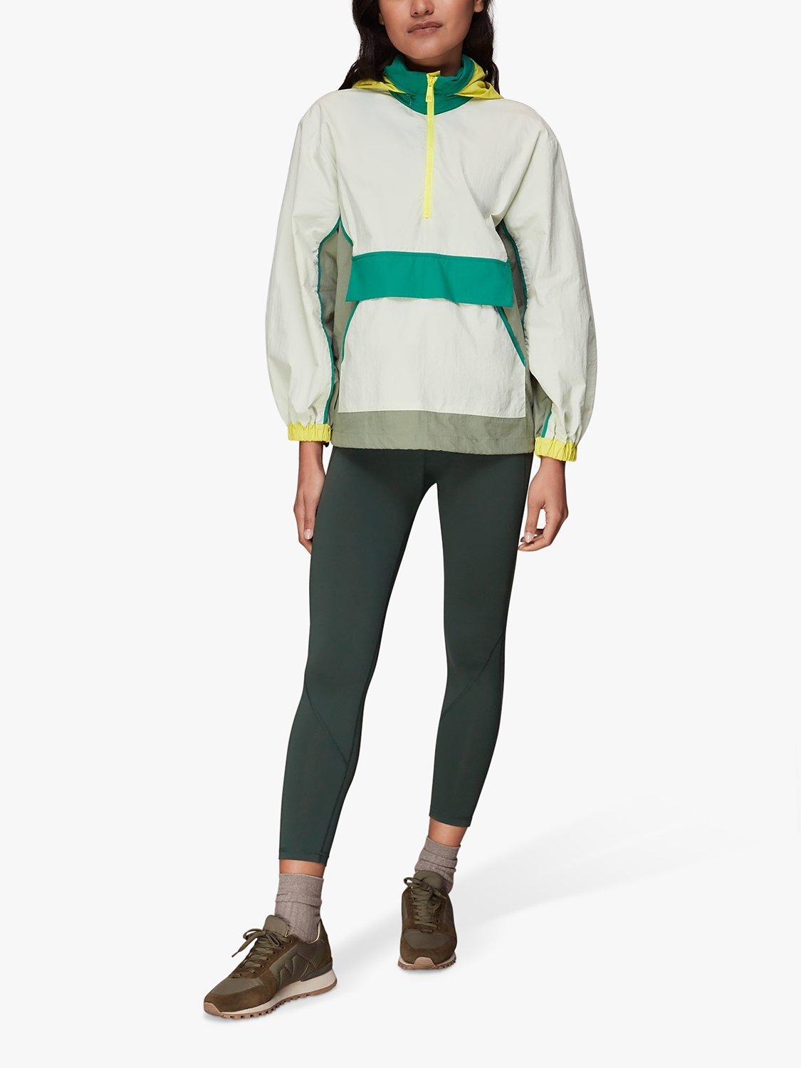 Product image 4 of 7, which shows Whistles Sport Abstract Seamed Leggings, Khaki, XS