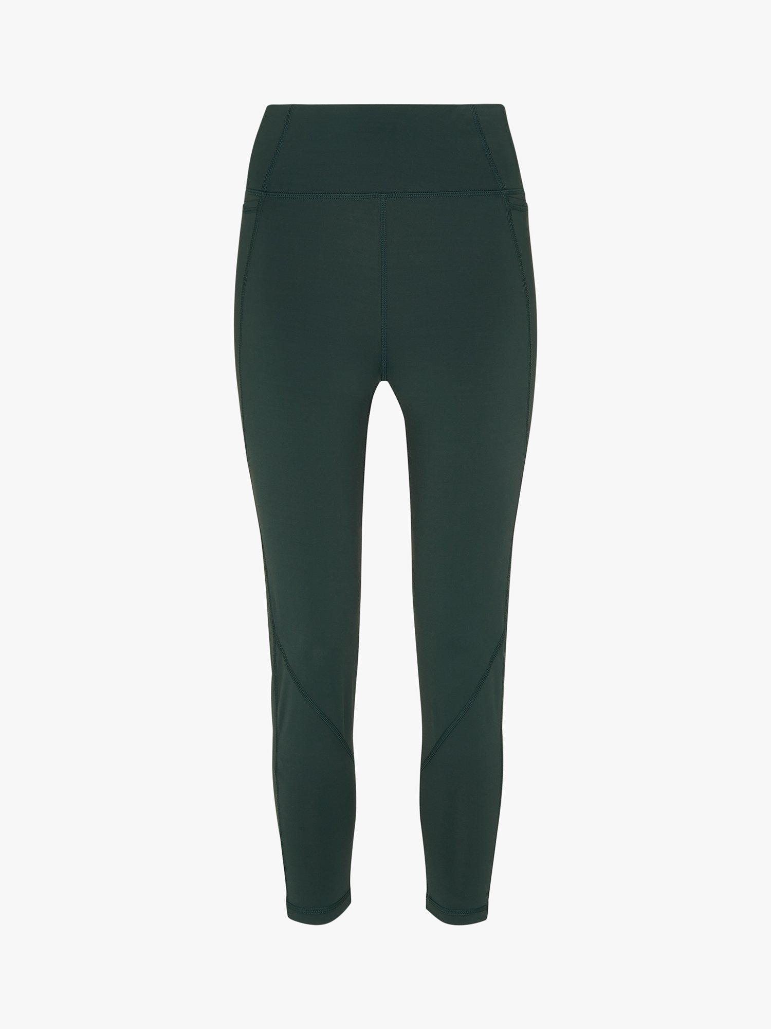 Product image 6 of 7, which shows Whistles Sport Abstract Seamed Leggings, Khaki, XS