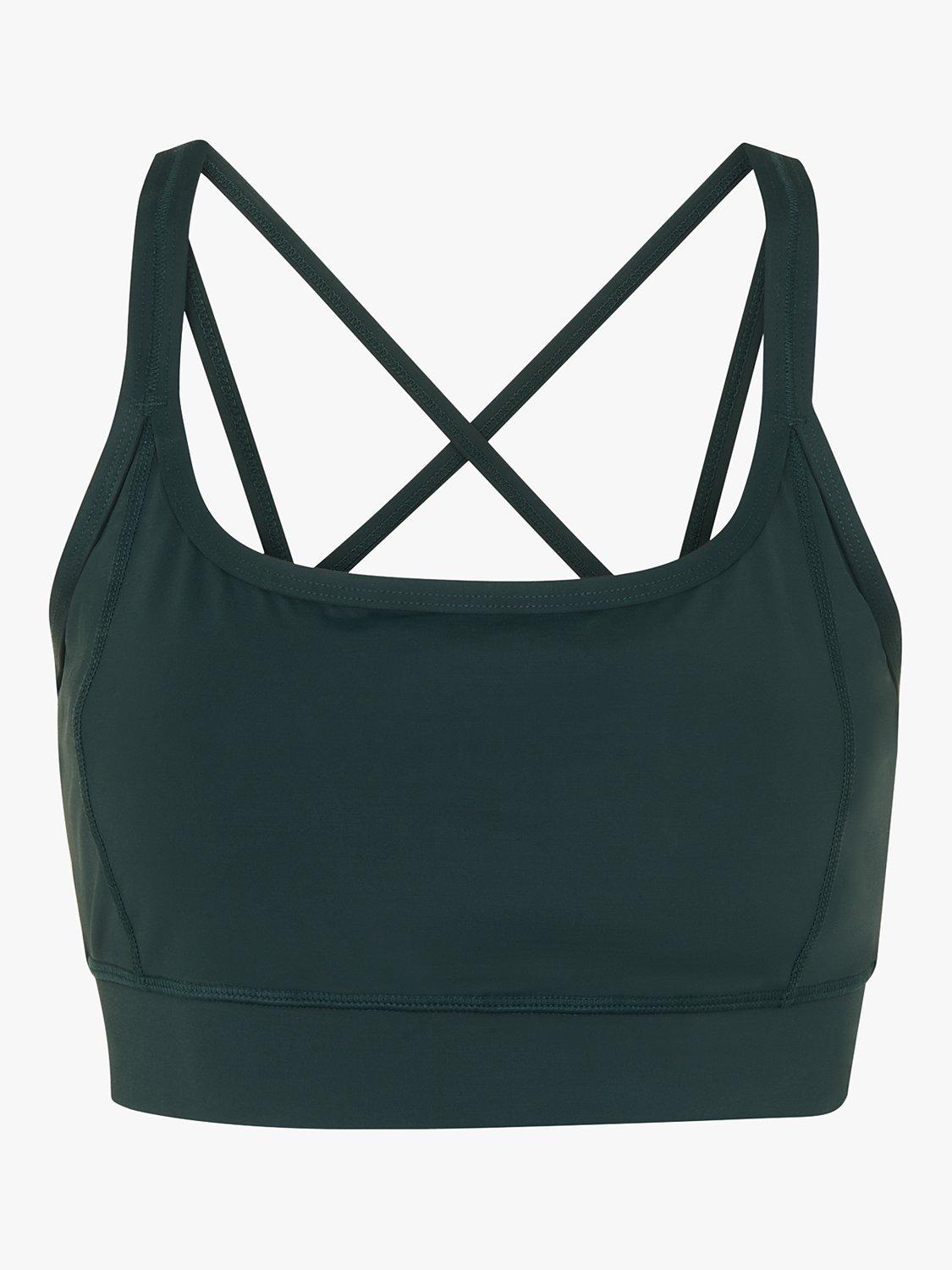 Product image 6 of 7, which shows Whistles Cross Back Sports Bra, Khaki, XS