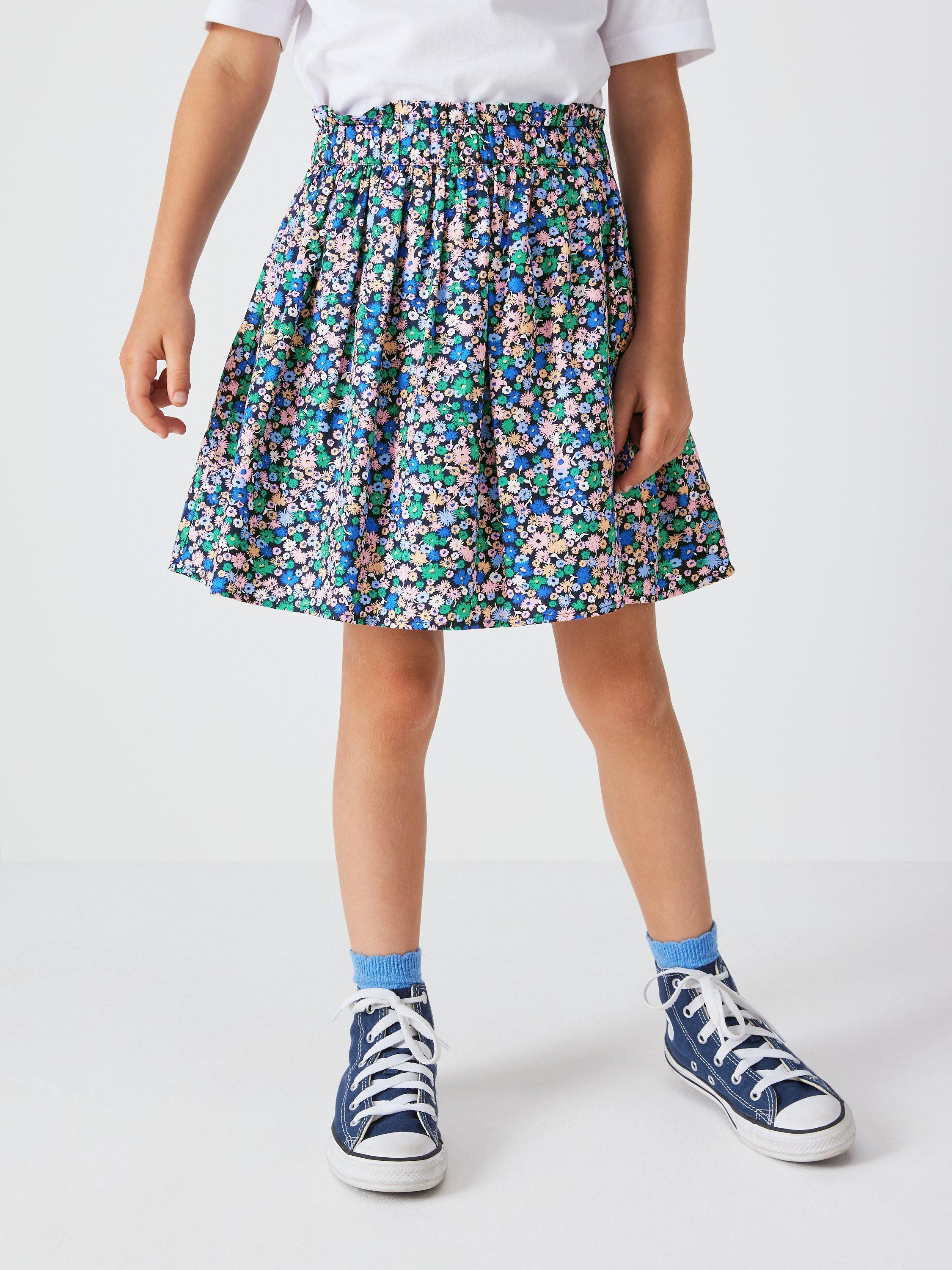 John Lewis Kids' Floral Tiered Skirt, Multi