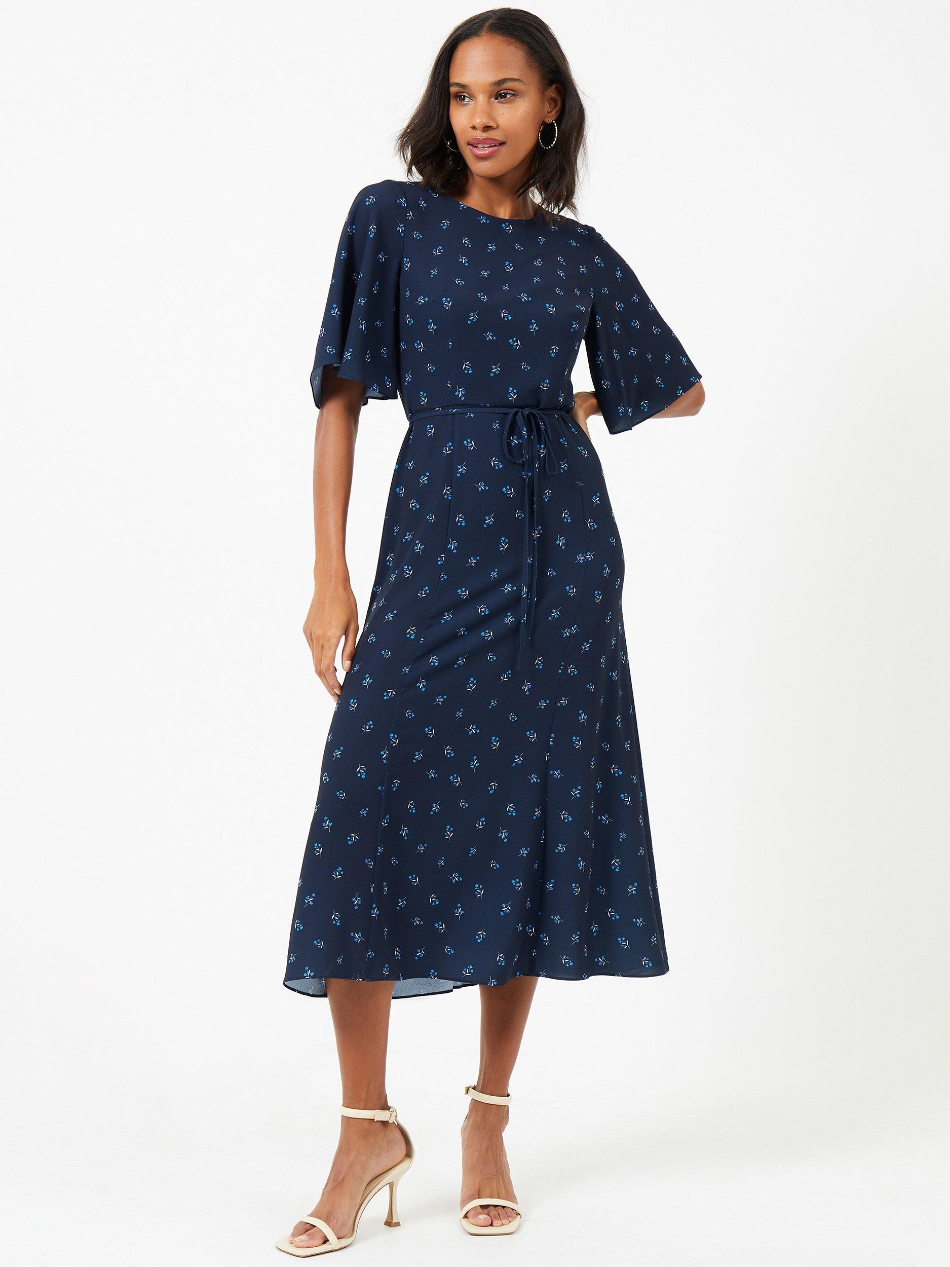 French Connection Cecilia Deplhine Midi Dress, Marine