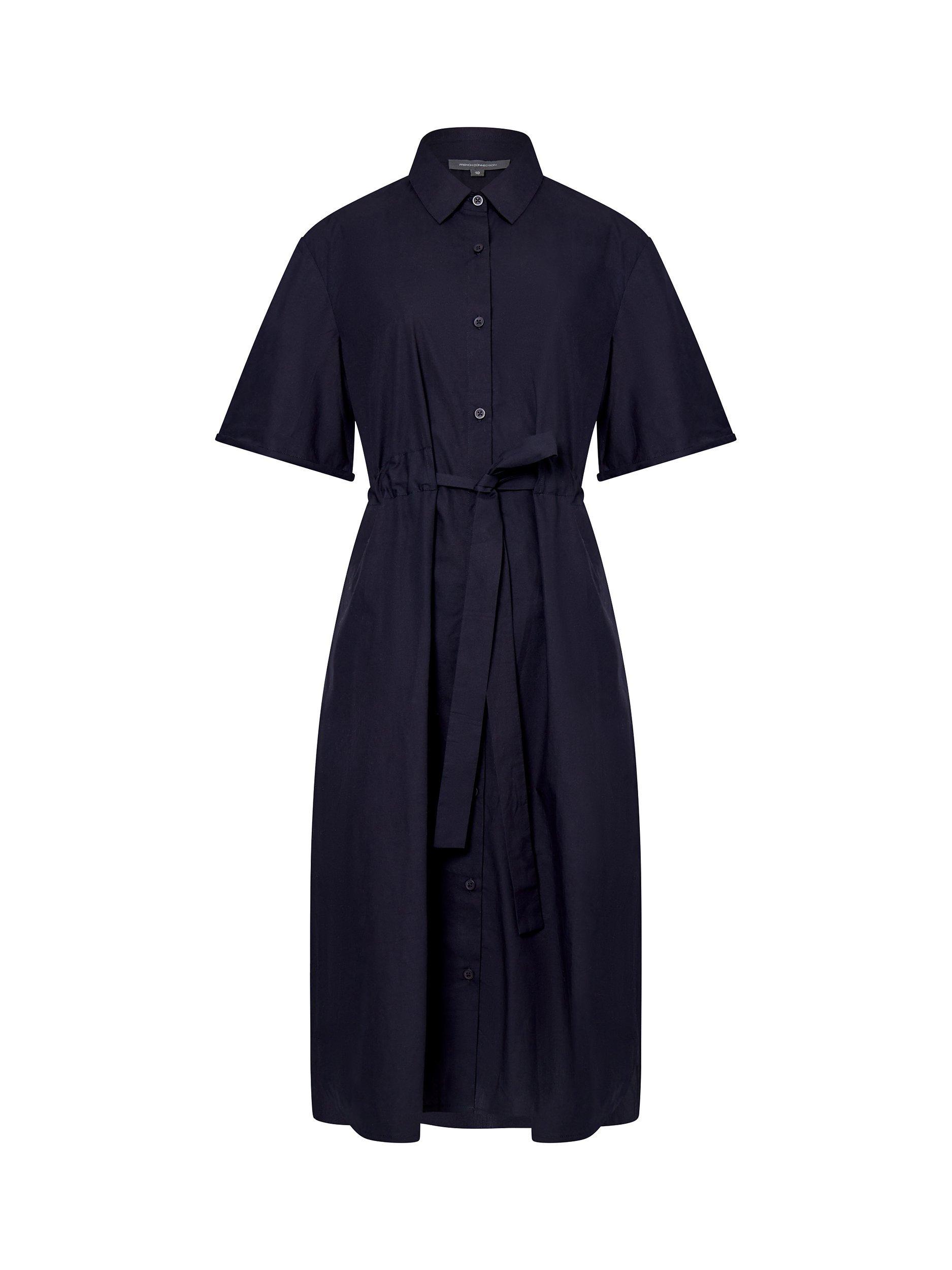 French Connection Rhodes Poplin Shirt Dress, Black               