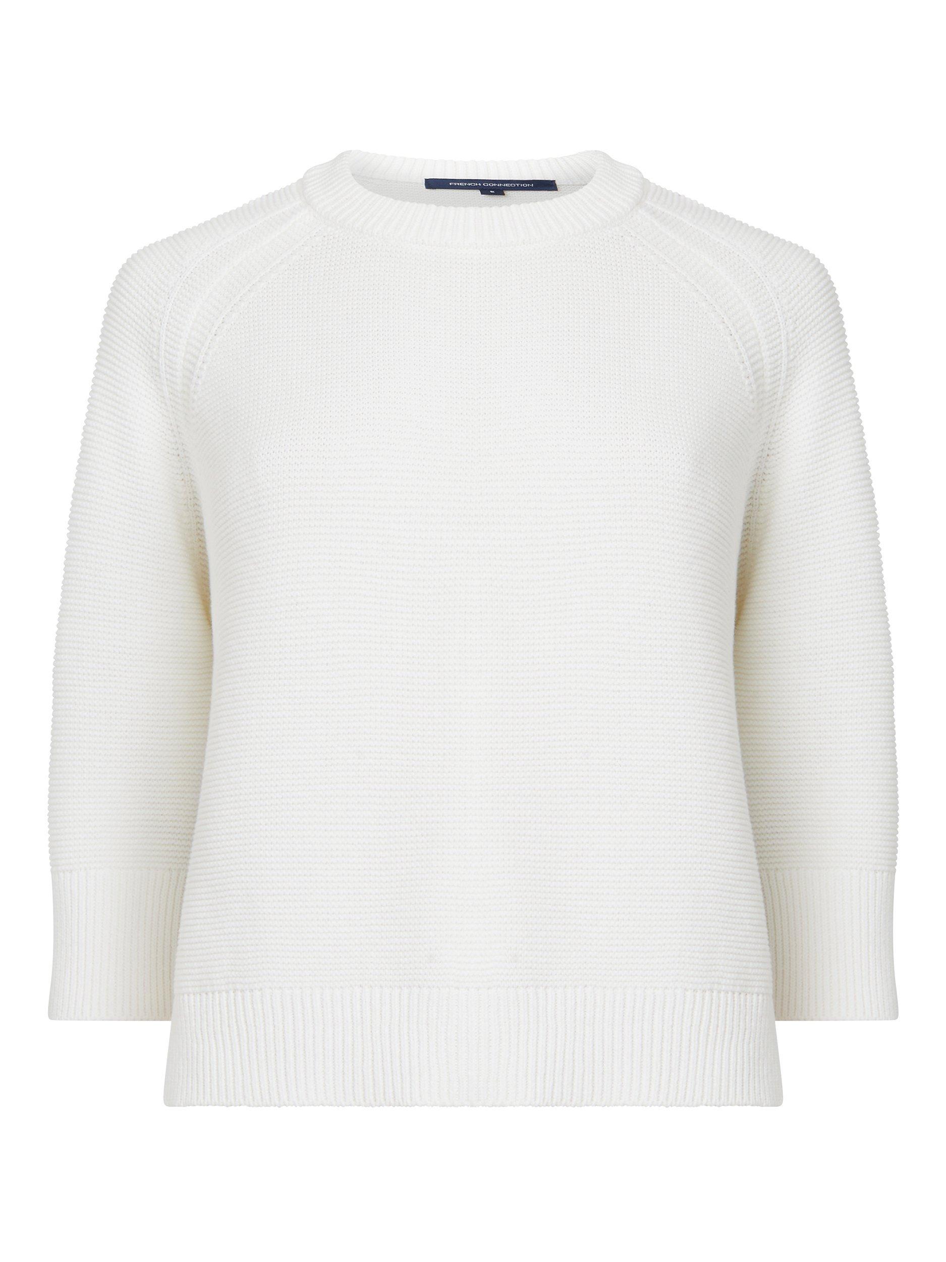 Product image 4 of 4, which shows French Connection Lily Mozart Short Sleeve Jumper, White, XS