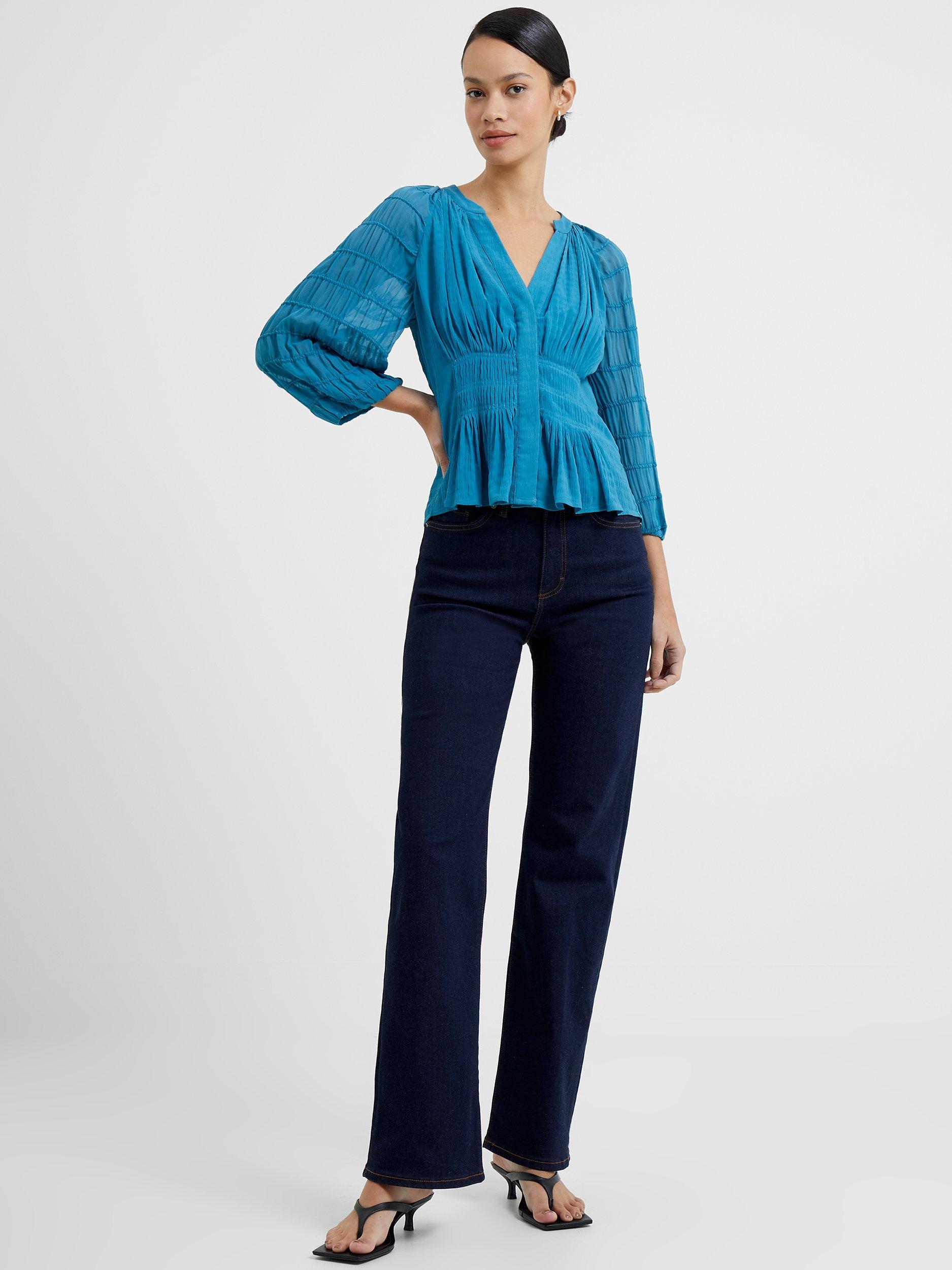 French Connection Cora Pleated Smock Top