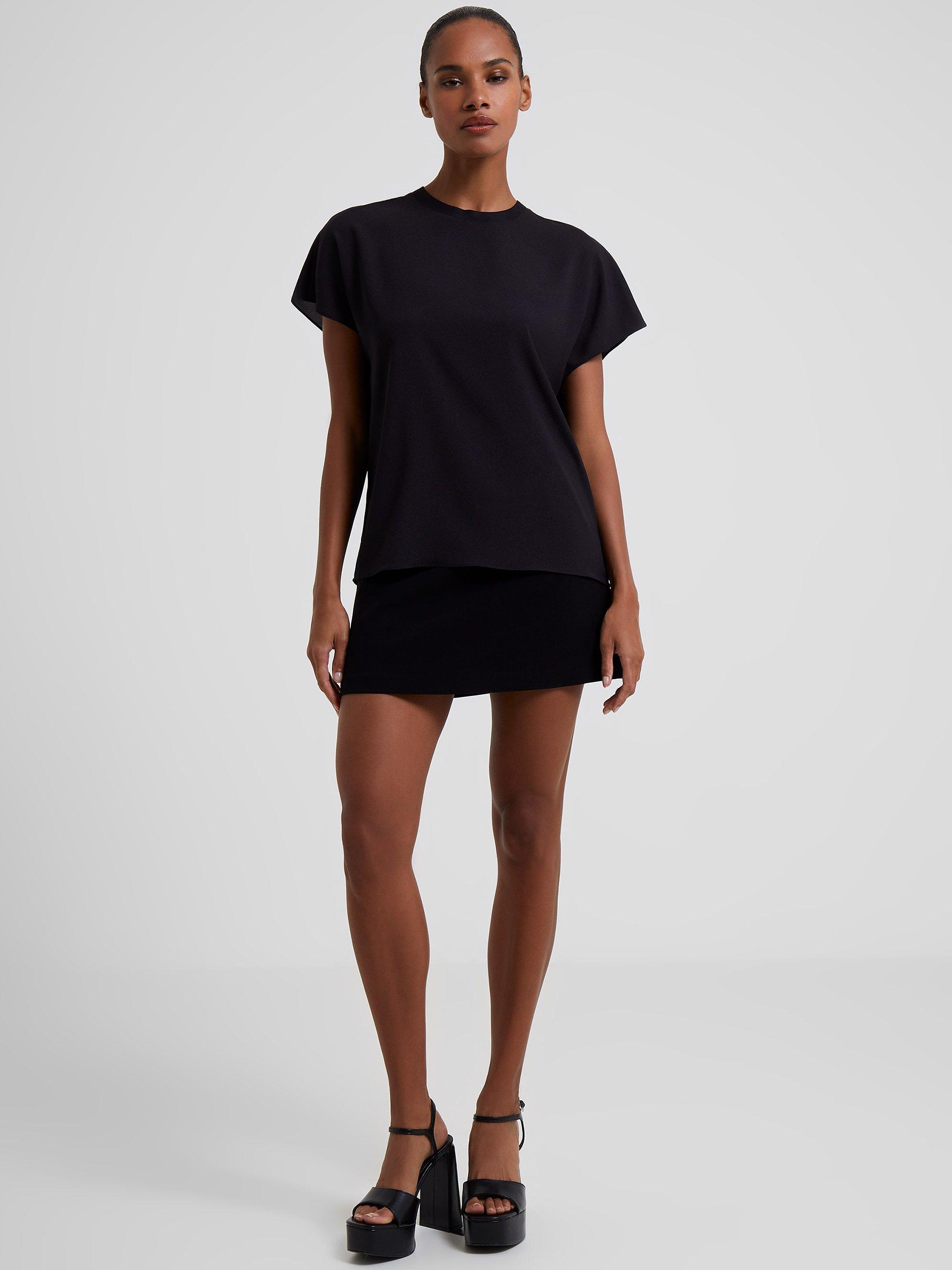 French Connection Crepe Light Crew Neck Top